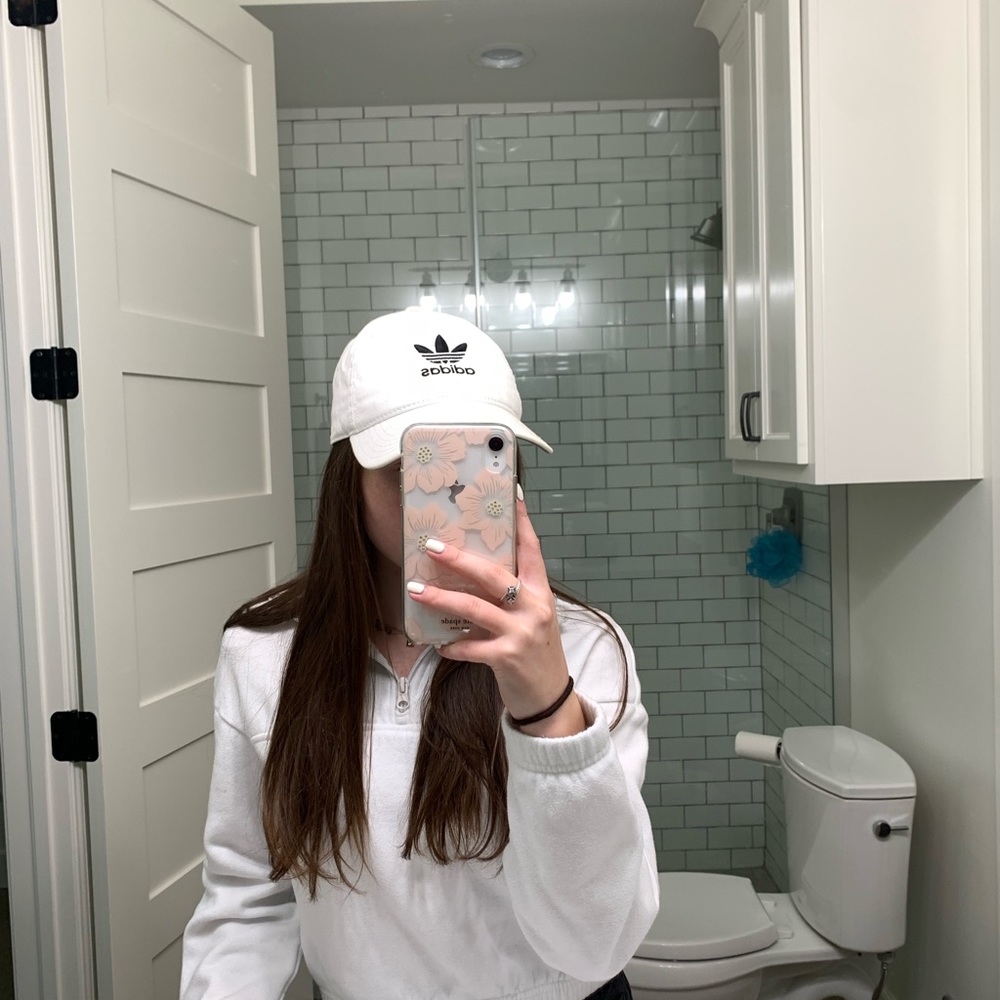 white adidas hat